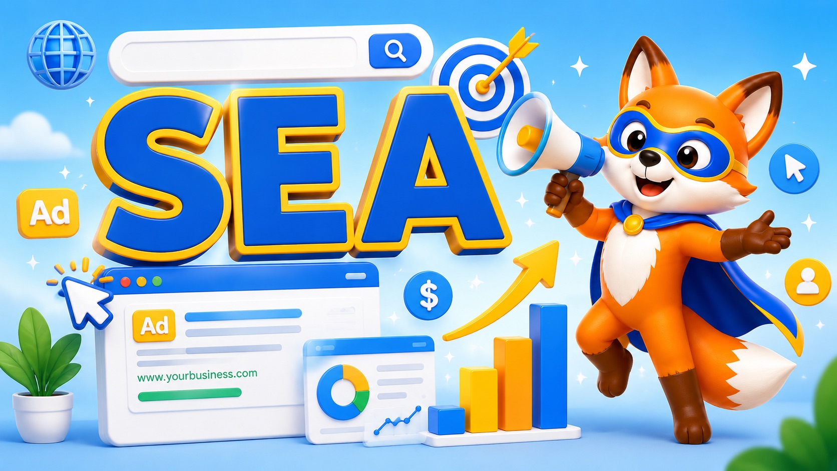 Illustration du référencement payant SEA et des campagnes Google Ads