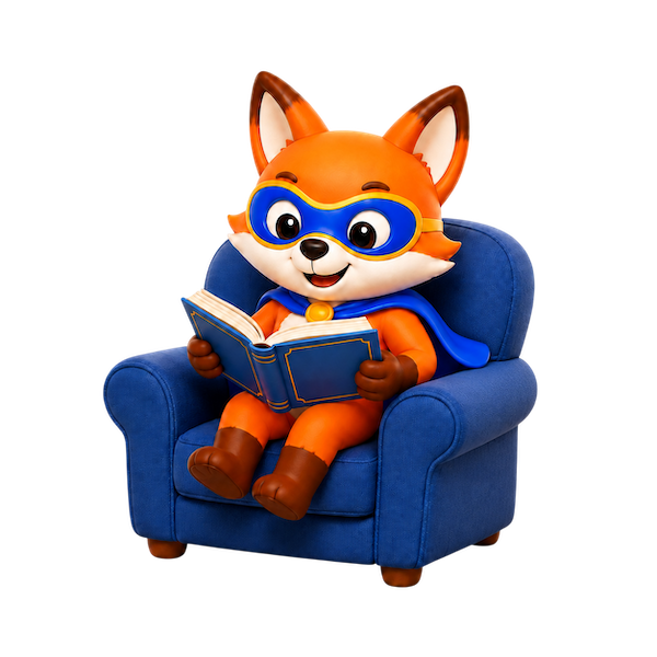 Alefred Renardo, mascotte Alefredo, lit les guides web, SEO et SEA